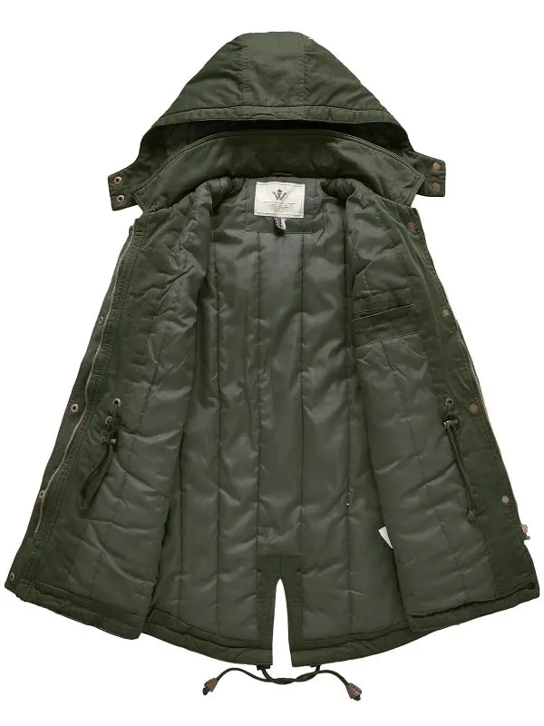 Women's Winter Coat Warm Parka Jacket with Removable Hood