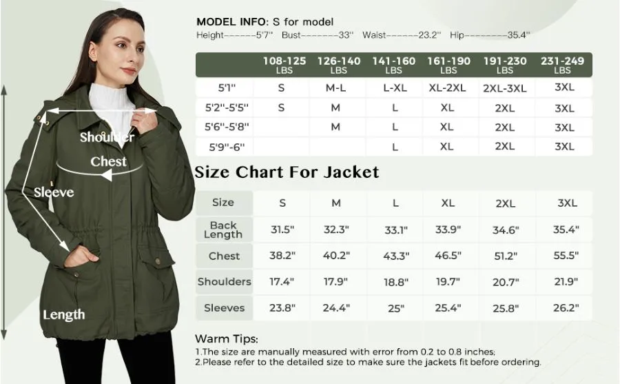 Women's Winter Coat Warm Parka Jacket with Removable Hood