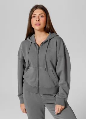 Women's zip-up hoodie Washed Manzanita II