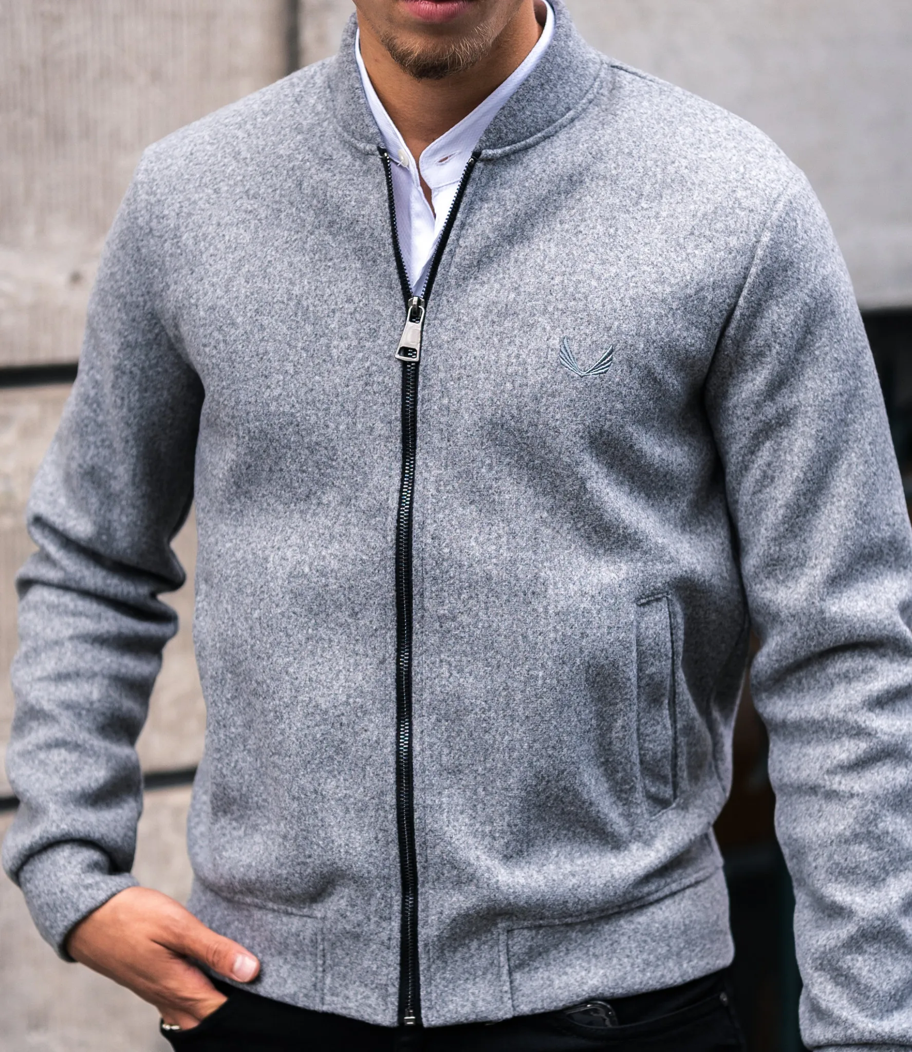 Zumo Slim Fit Jackets CARDILLO-PANNO Grey